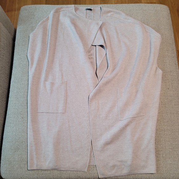 WRAP london 100% Merino Wool wrap mid long length layering sweater - Picture 2 of 6